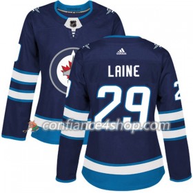 Adidas Maillot de Hockey Winnipeg Jets Patrik Laine 29 2017-2018 Bleu Marine Authentic - Femme